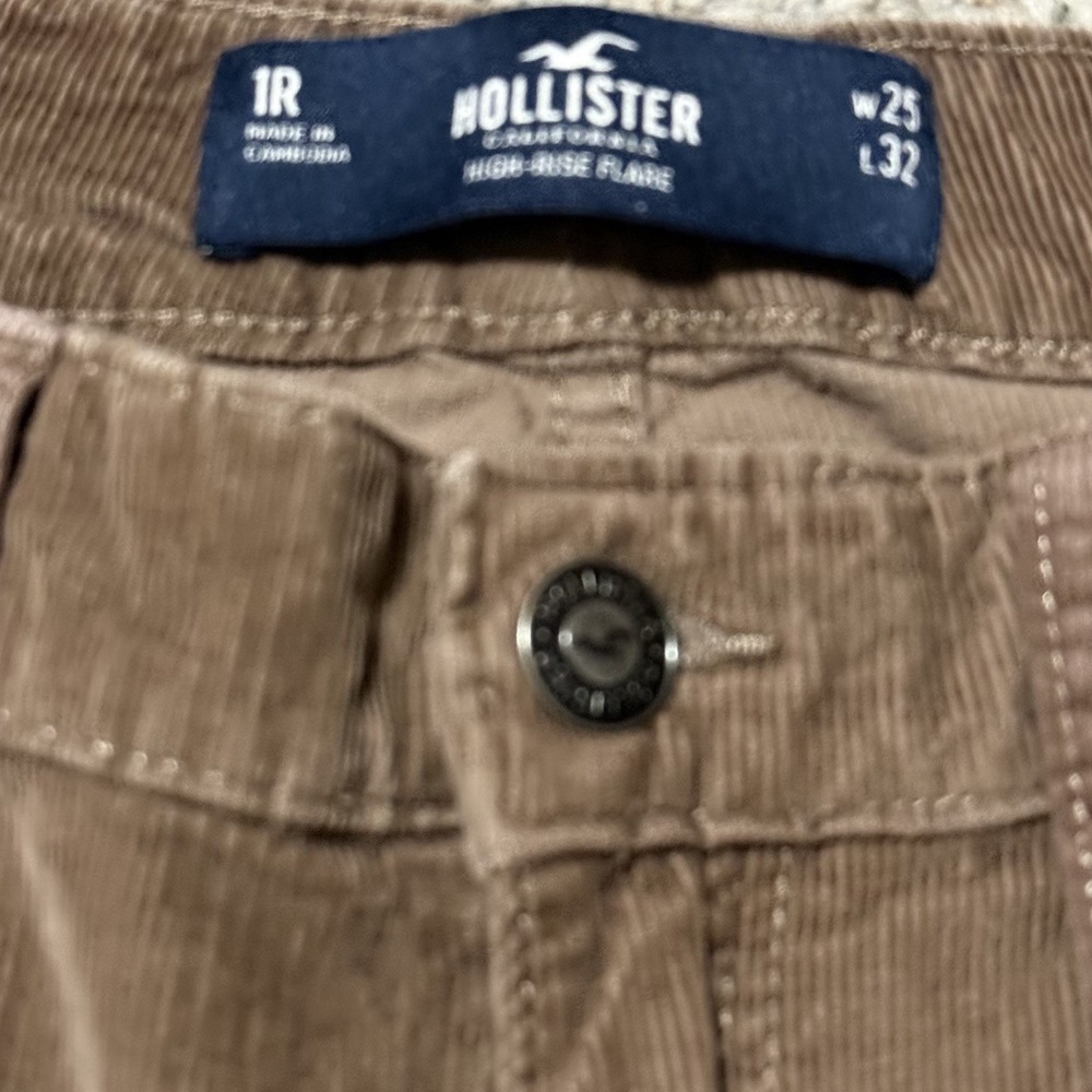 hollister high rise flare corduroy pants Women's 1r - Picture 5 of 9